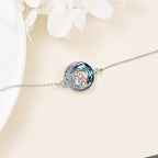 Adjustable Dog Charm Bracelet in Sterling Silver