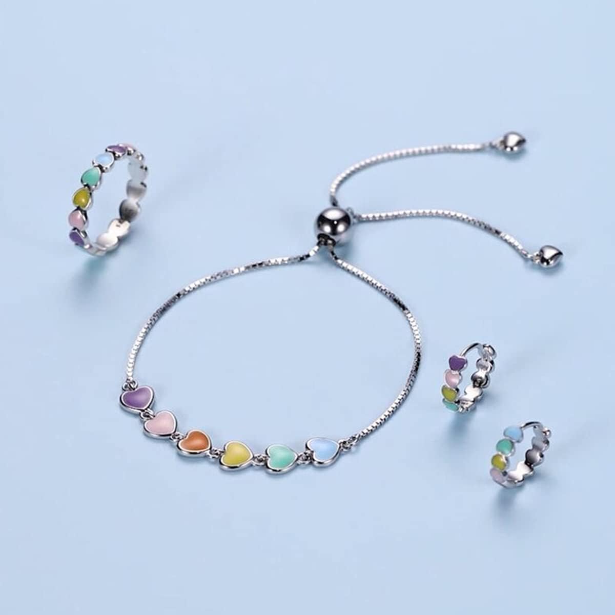 Adjustable Fit Sterling Silver Pet Print Bracelet
