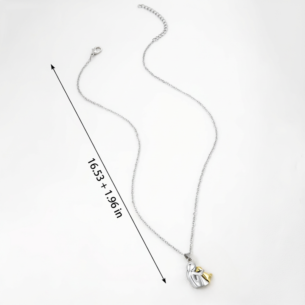 "Always in Your Thoughts" Dog Hug Pendant Necklace