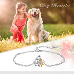 "Always in Your Thoughts" Dog Hug Adjustable Luck Bracelet