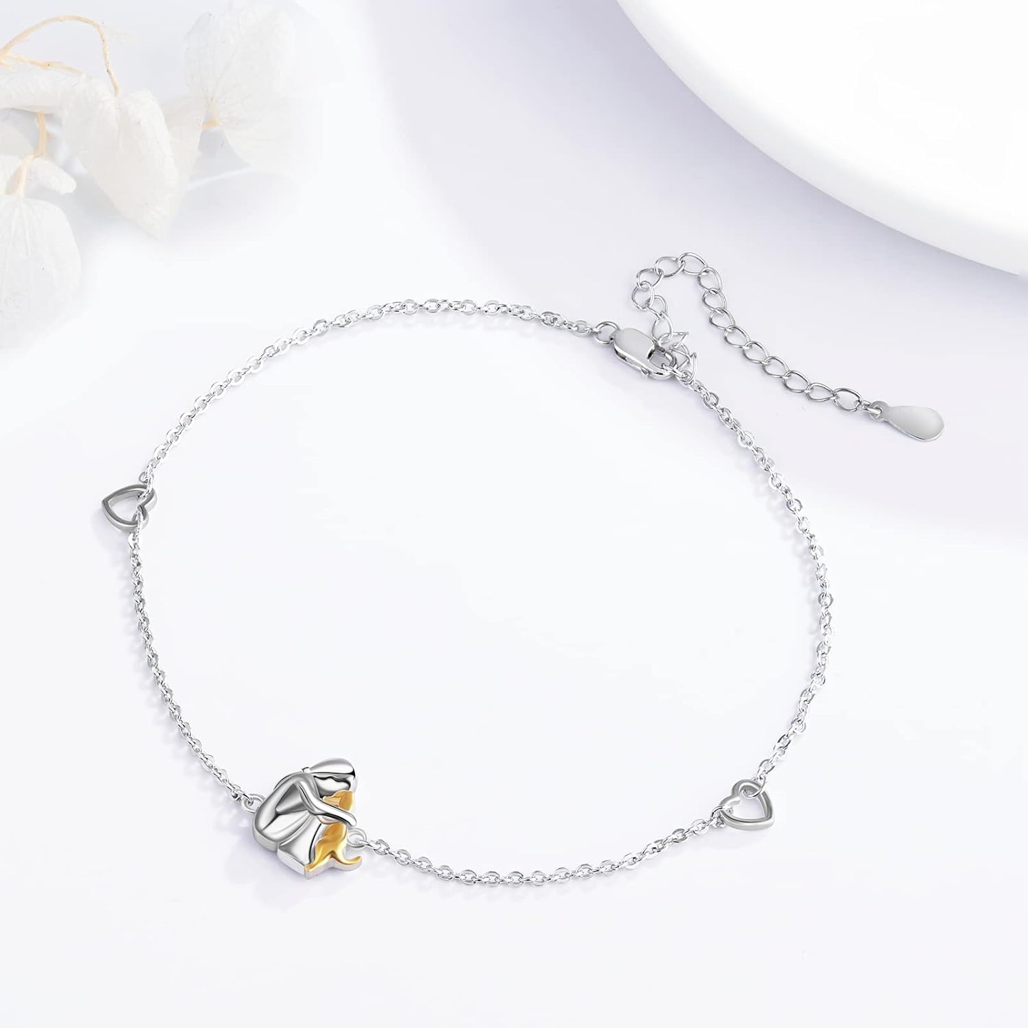 "Always in Your Thoughts" Dog Hug Adjustable Luck Bracelet