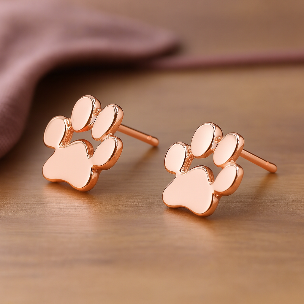 Allergy-Friendly Paw Earrings – Crafted from Stainless Steel