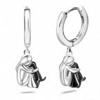 "Always in Your Thoughts" Dog Hug Dangle Earrings