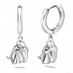 "Always in Your Thoughts" Dog Hug Dangle Earrings