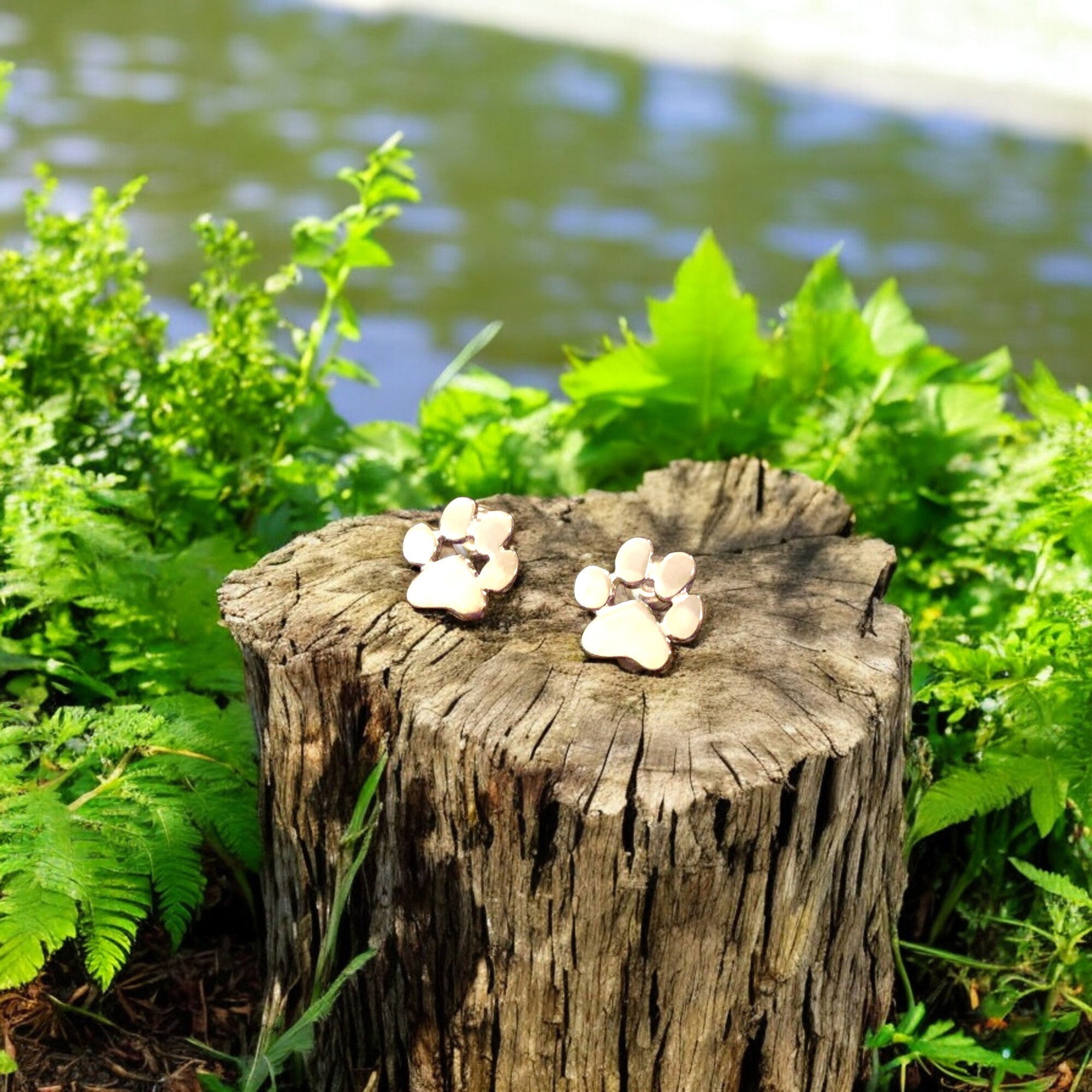 Allergy-Friendly Paw Earrings – Crafted from Stainless Steel