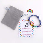 Memorial Bracelet for the Rainbow Bridge – 7 Chakra Beads