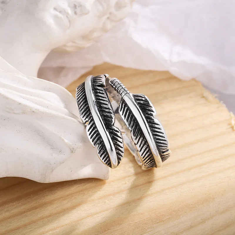 Angel's Feather - Adjustable Remembrance Ring