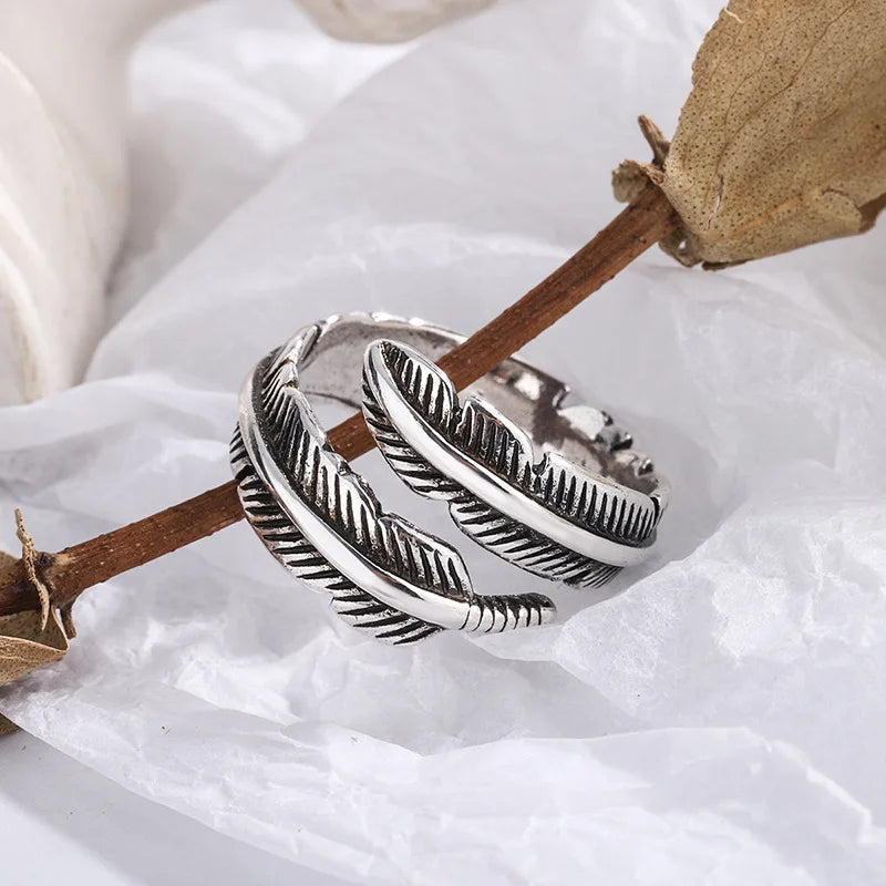 Angel's Feather - Adjustable Remembrance Ring