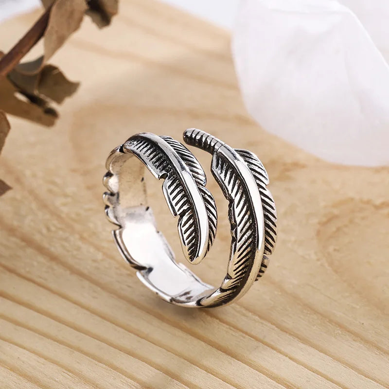 Angel's Feather - Adjustable Remembrance Ring