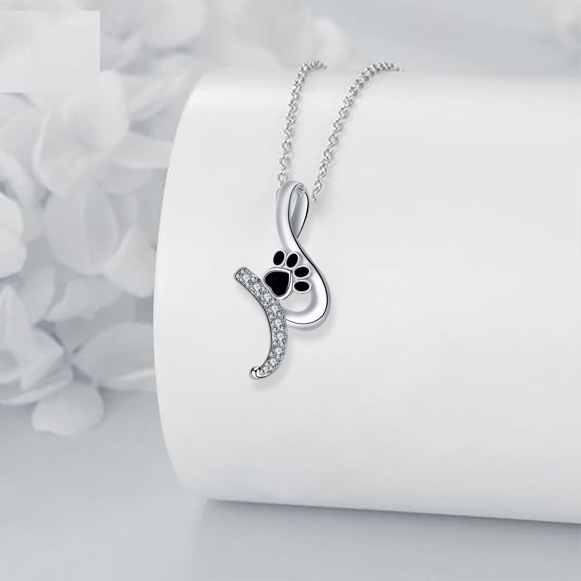 Adorable Paw Print Charm Necklace