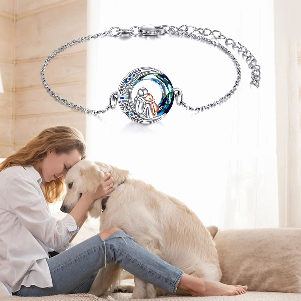 Adjustable Dog Charm Bracelet in Sterling Silver
