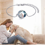 Adjustable Dog Charm Bracelet in Sterling Silver