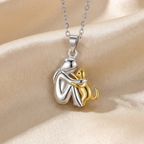 "Always in Your Thoughts" Cat Embrace Pendant Necklace